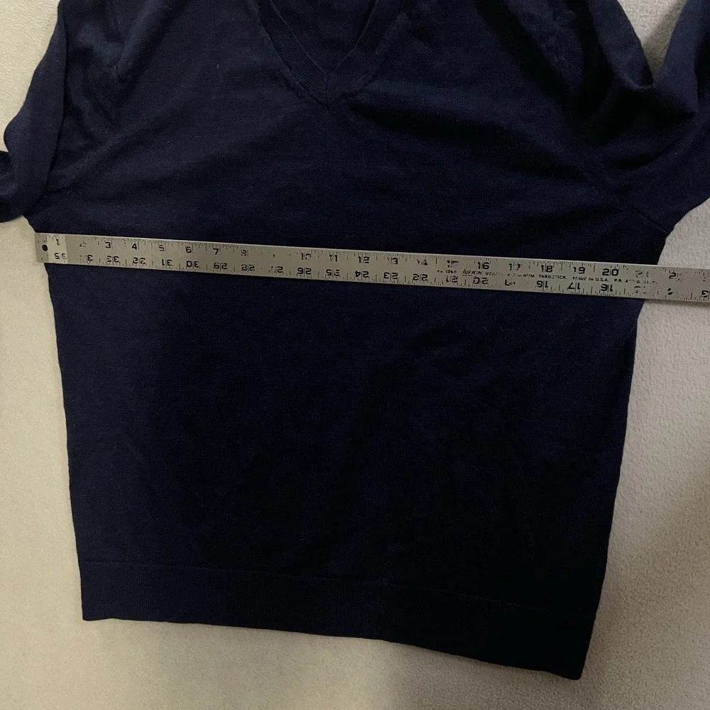 Banana Republic Sweater Men's Large Extra Fine Merino Wool Blend Knit V-Neck